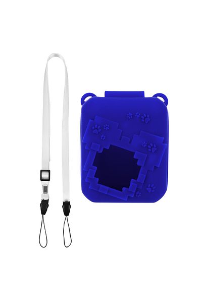 ALLOYSEED Dark Blue For Bitzee Disneys Digital Pet Toy Protective Case With Long Lanyard Silicone Protective C