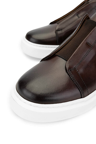 Tamer Tanca Erkek Hakiki Deri Kahverengi Loafer Ayakkabı
