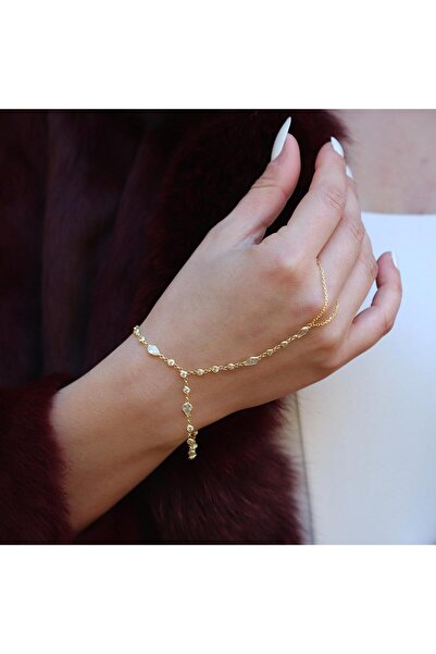 Necati Gün Damla Taşlı Gold Kaplama Gümüş Şahmeran