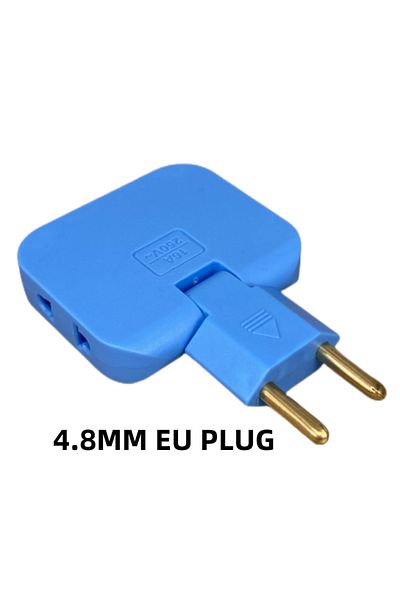 Choice blue EU Travel Adapter 3 in 1 US To EU Electrical Socket Power Adapters CA MX US To KR Plug Power Ad