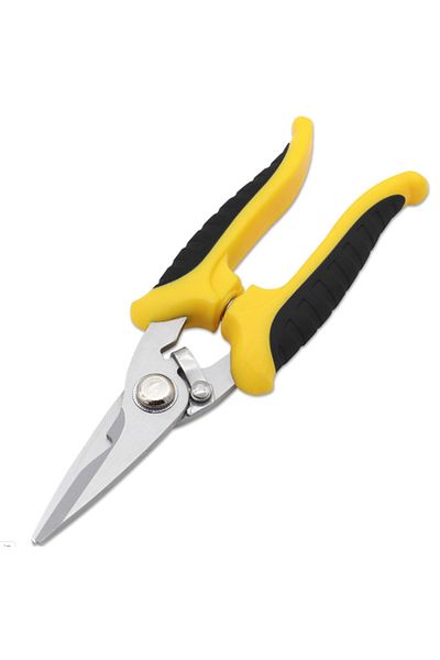 Choice Yellow 1 PCS Stainless Steel Electrician Scissors Multifunctional Hand Scissors Groove Wire Trimmer