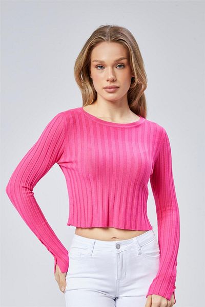 HomeStore Kurzes Stricktop, UK-Größe, V-Ausschnitt, E-Commerce-freundlich