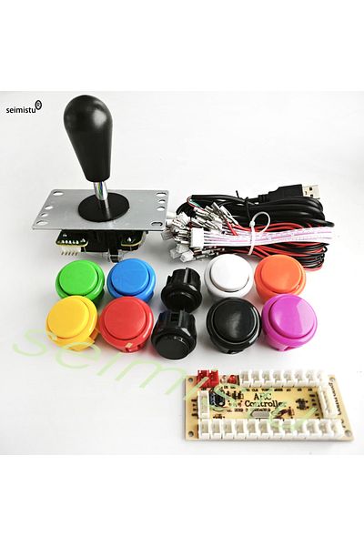 Choice 1player--diy mix ARCADE Joystick Copy SANWA Game Machine Arcade Console DIY Kit أزرار دفع للكمبيوتر الشخصي