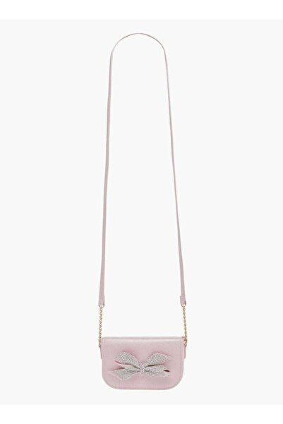 Celeste Celeste Bow Embellished Crossbody Bag with Chain Detail Strap and Flap Closure