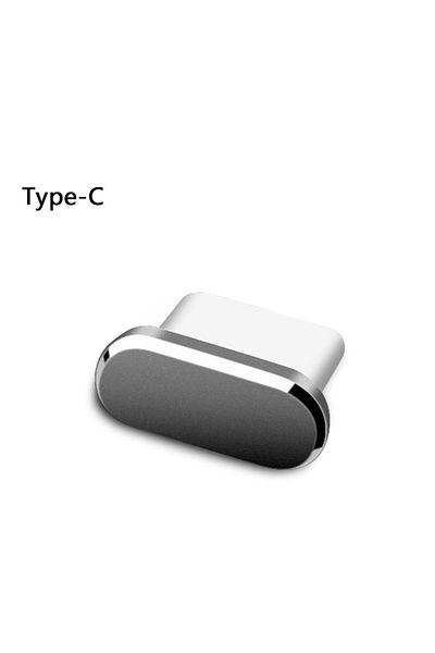 Choice grey 2PC 2pcs Metal Type-C Dust Plug USB Charging Port Protector Anti-dust Plug Cover Cap for Samsun
