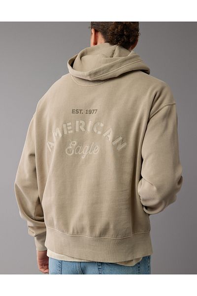 AMERICAN EAGLE AE Logo Graphic Pullover Hoodie