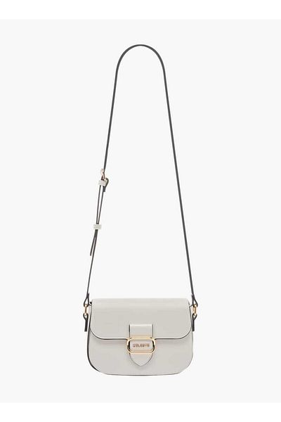 Celeste Solid Crossbody Bag with Adjustable Strap and Flap Closure