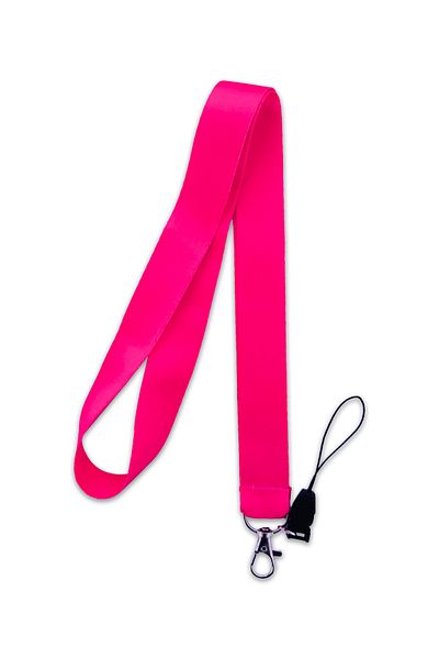 PABALAS Pure Pink Color Neck Lanyard Strap Id Badge Card Holder-Phone Strap