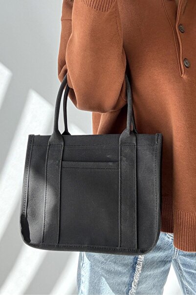 nope21shoess Antrasit Kanvas Tote Bag