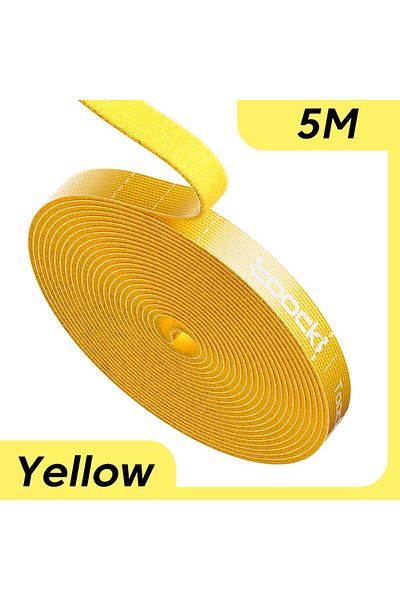 Toocki 5 m 5m Yellow Toocki 5m Organizer Cable Management Tearable Organizador Cables 10mm Width Winder Tie