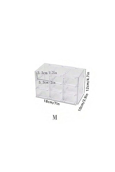 Choice M-9grids Acrylic Large Capacity Drawer Transparent Divided Beaded Storage Box DIY Handmade Jewelry D