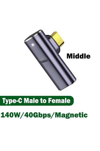 Choice 140W 40Gb Middle USB4.0 Thunderbolt 3 Magnetic Adapter USB C To Type C 40Gbps 140W 100W Fast Chargin