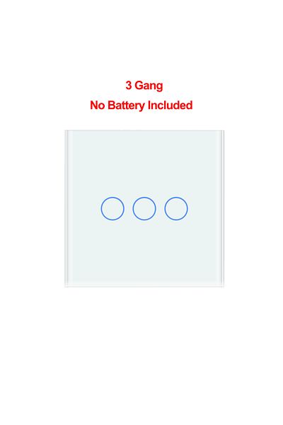 Choice 3 Gang Girier 433Mhz RF Touch Remote Controller Tempered Glass Panel Wireless Wall RF Transmitter 1/