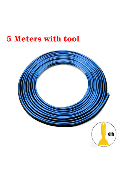 Choice شرائط مرنة لتزيين قوالب السيارات باللون الأزرق بطول 5 أمتار، 1/3/5 أمت...