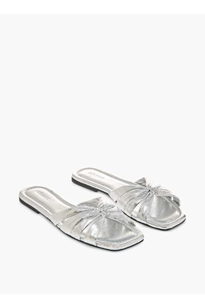 Celeste Women's Metallic Slip-On Flat Sandals