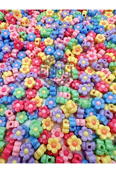 Ebruli Boncuk 12 mm Colorful Flat Daisy Beads Jewelry Making Bead (25 Pieces)