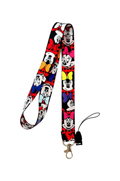 PABALAS Minnie Mouse Pattern Neck Lanyard Strap Name Badge Holder-Phone Strap