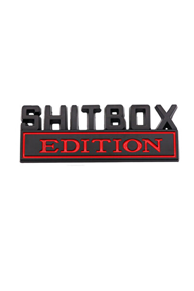 Choice black and red 3D Zinc Alloy Emblem SHITBOX EDITION Badge Car Tail Side Sticker Accessories for Jeep,