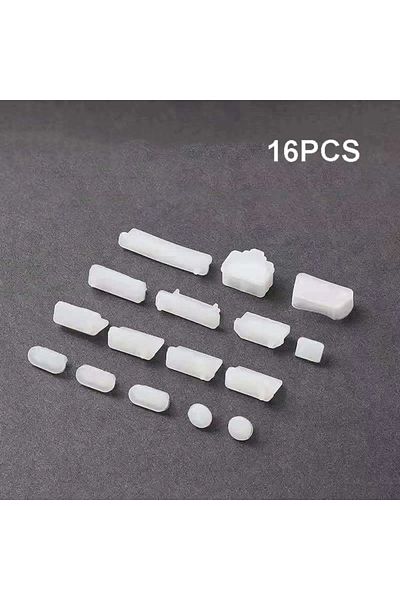 Choice transparent 16pcs Colorful Anti Dust Plug for Laptop Silicone Cover Stopper Laptops Dustproof Type C