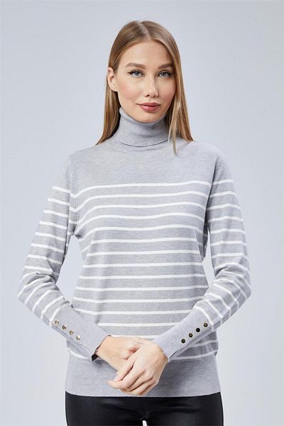 HomeStore KazakGestreifter Fischerstrickpullover