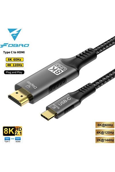 Choice كابل محول 3M 8K Type-C إلى HDMI Type C إلى HDMI كابل 4K 60Hz USB C إلى...