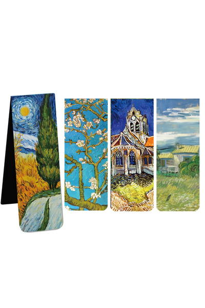 Choice Van Gogh 4 2.5Inch 4PCS Bookmarks with Magnet Book Markers Page Clip f...