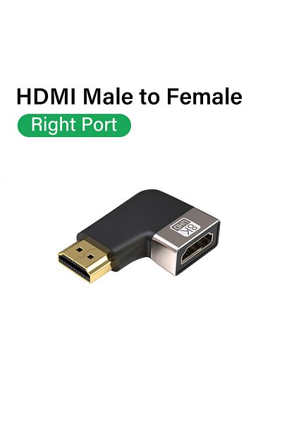 Choice 6 8K HDMI 2.1 Cable Adapter 90 Degree Right Angle Male to Female Connector 4K 8K HDMI Extender for .
