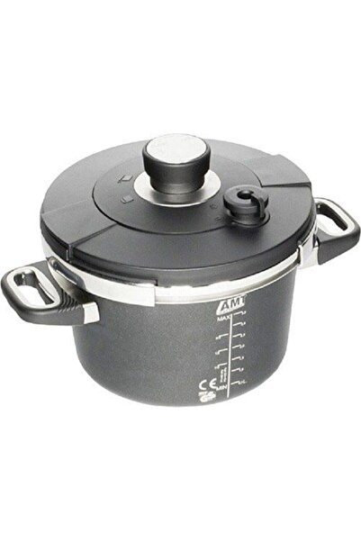 AMT Gastroguss Leggno Blk2383pc7st Gourmet Black Döküm Düdüklü Tencere 7 Lt