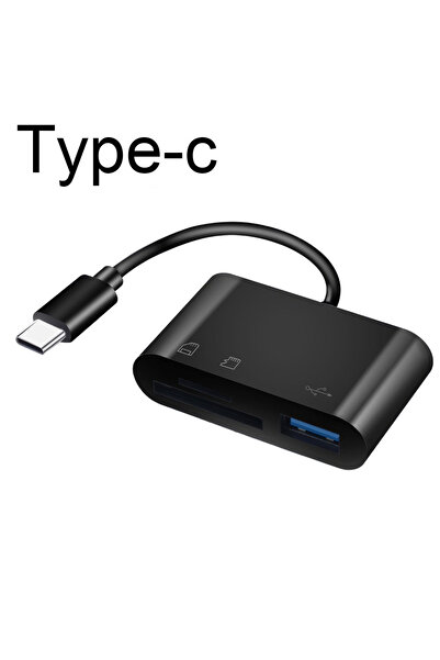 Choice Black type c 3in1 Type-C Micro Adapter TF CF SD Memory Card Reader USB-C For Macbook Huawei Samsung
