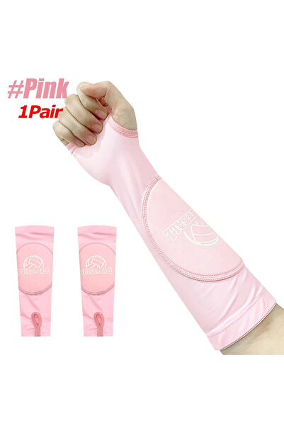 Choice أكمام تمرير الكرة الطائرة المبطنة باللون الوردي للأطفال، أكمام ضرب الس...