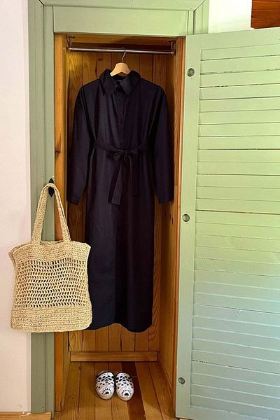 Ceylan Otantik Navy Blue Shirt Dress