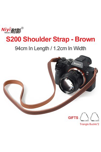Choice S200-brown Camera Shoulder Strap Retro Micro Single Strap Suitable for Canon R8 R50 Nikon ZFC Sony A