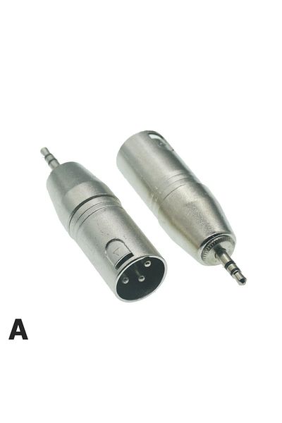 Choice 1 قطعة محول A 1 قطعة مقبس XLR 3 سنون أنثى إلى 3.5 مم أنثى وذكر 1/8 بوصة TRS ميكروفون ستيريو صغير أنثى