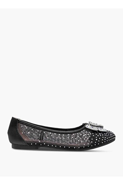 Celeste Celeste Girls' Bow Embellished Slip-On Ballerina Shoes