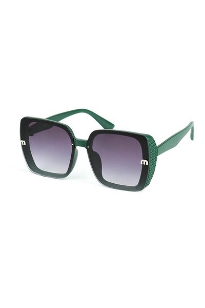 Di Caprio Women's Green Uv400 Protection Rectangular Model Sunglasses