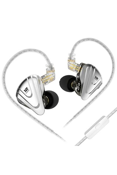 Choice سماعات أذن ZSX Black MIC KZ ZSX 1DD 5BA Hybrid 12 Drivers HIFI Bass دا...