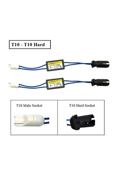 Choice زوج واحد من كابل فك تشفير T10 Canbus (4-2 قطعة) عالمي 12 فولت، مزود بم...