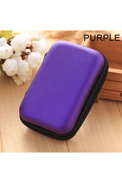 STONEGO حقيبة تخزين من PURPLE STONEGO لسماعات الأذن من EVA حاوية سماعات الرأس صندوق تخزين سماعات الأذن من الحجر