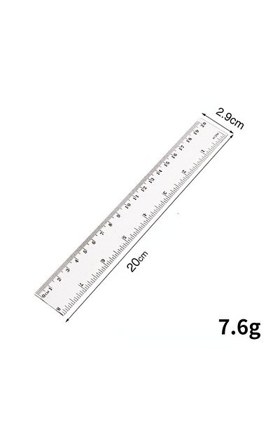Choice 20CM 15/20/30cm Transparent Plastic Ruler Blue Color Simple Style Portable Tool Cute for Student Sch