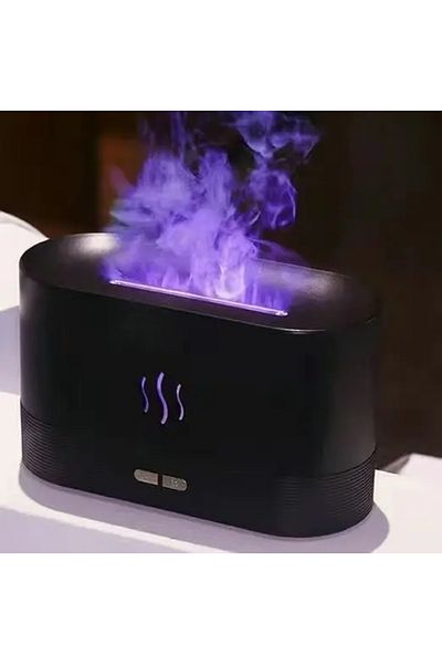 Choice Black Pro Led Lighting Ultrasonic Air Humidifier Colorful Flame Fragrance Essential Oil Lamp Perfume
