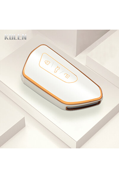 choice2 White Fashion TPU Car Key Case Cover Shell Fob For Volkswagen VW Golf...