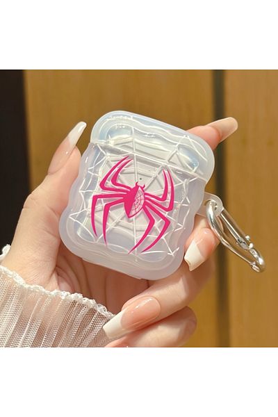 Choice For airpods 1 2 Red Red Spider Airpod Pro2 Case Man Black And Rose Red Earphone Cover for AirPods 2