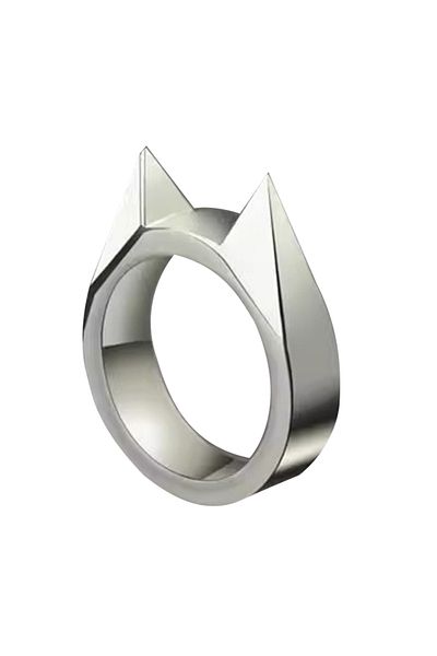 Choice Silver Defend Yourself】Outdoor Equipment Men Women Defend Yourself Finger Tiger Wolfproof Weapon Tri