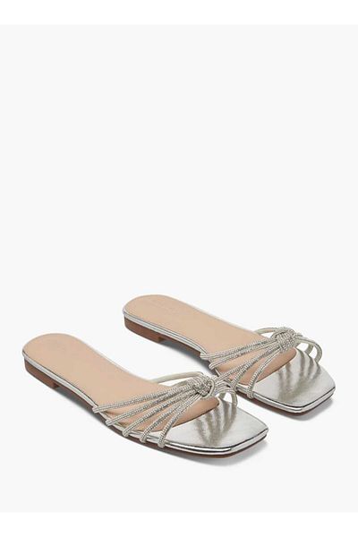 Flora Bella by Shoexpress Flora Bella Embellished Slip-On Flat Sandals