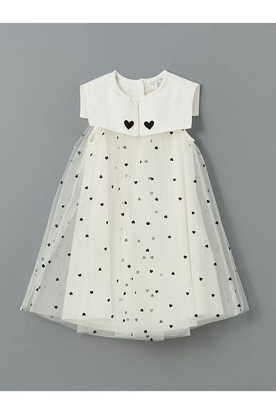 LC Waikiki Crew Neck Girl's Lace Dress