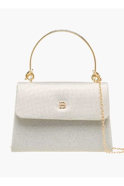 Flora Bella by Shoexpress Flora Bella Textured Satchel Bag with Handle and Chain Strap