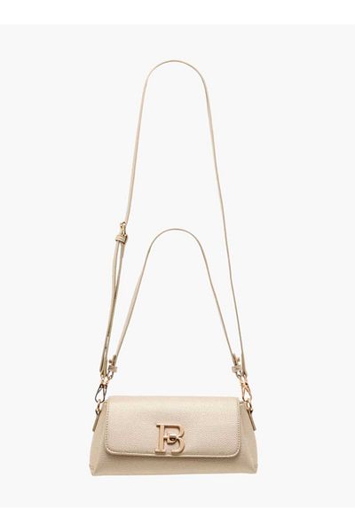 Flora Bella by Shoexpress Flora Bella Logo Accent Crossbody Bag with Twist Lock Closure and Detachable Strap