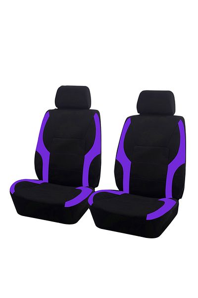Choice Purple 2 Front seat Universal Polyester Car Seat Covers Sporty Design Fit For Most Car Suv Truck Fou