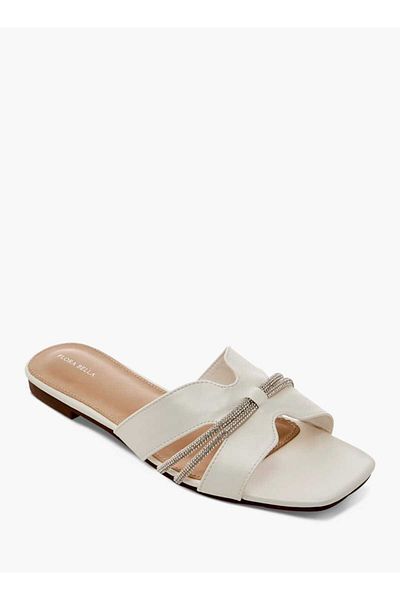 Flora Bella by Shoexpress Flora Bella Embellished Strap Slip-On Flat Sandals