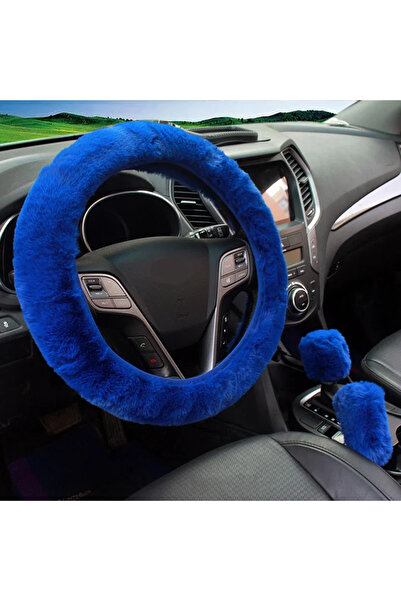 Choice غطاء عجلة قيادة السيارة باللون الأزرق، غطاء واقي لفرامل اليد وناقل الح...